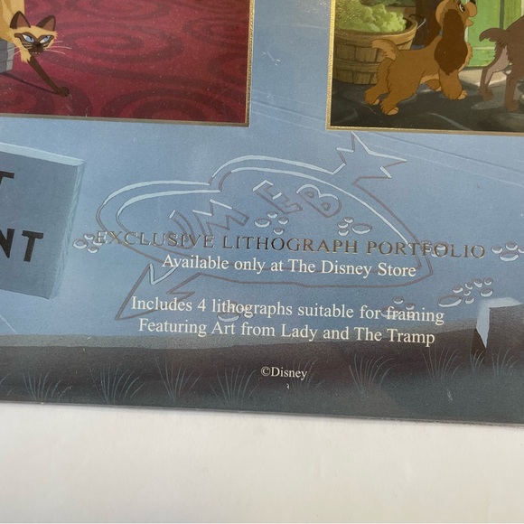 Brand New Walt Disney’s Lady & The Tramp 4 Lithographs- Art Suitable For Framing - Picture 3 of 3